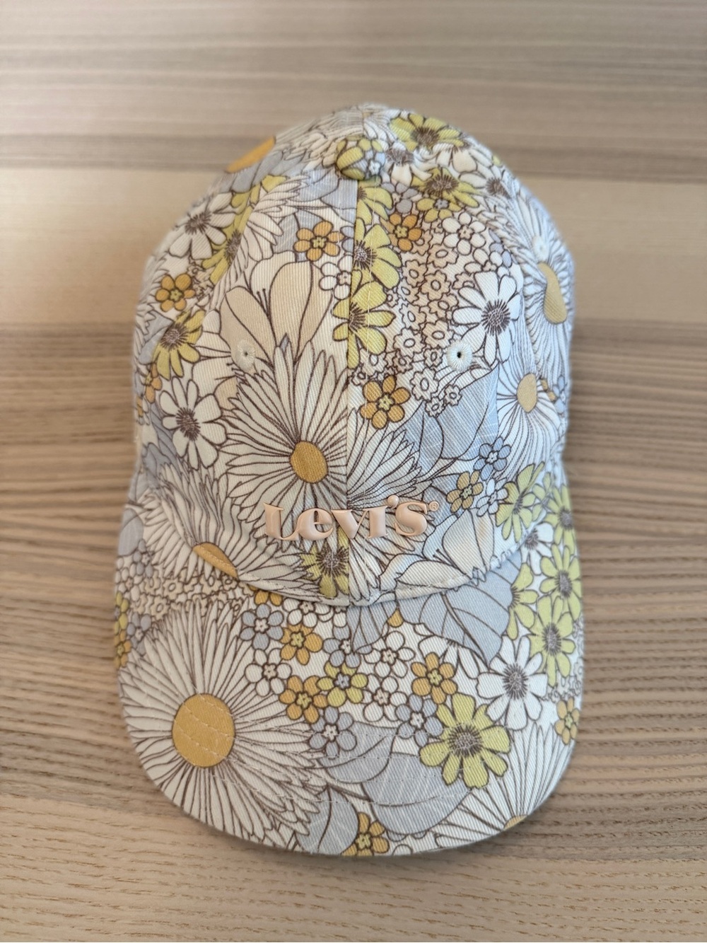 Levi's Kids Floral Cap in Yellow and White